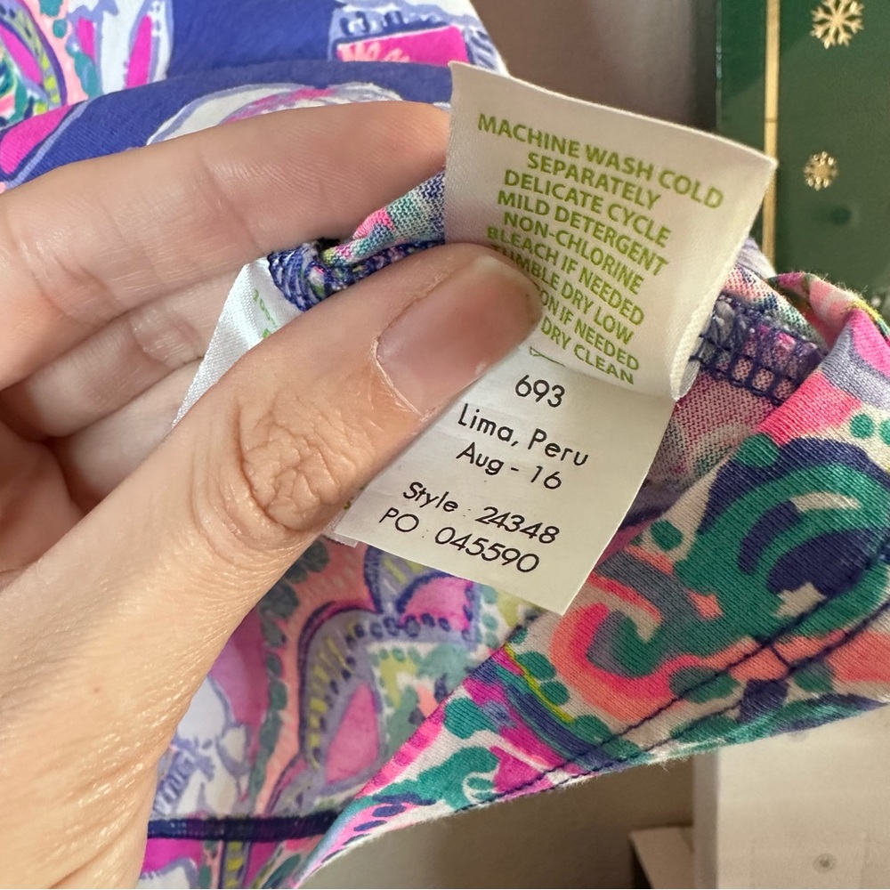 LILLY PULITZER purple / pink elephant Play That Trunky Music Bay dress XXS - Picture 7 of 12